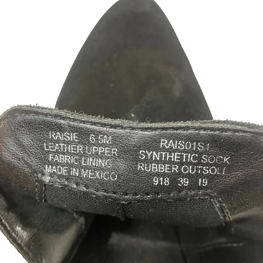 Steve Madden‎ Lancaster Black Suede V-Cut Ankle Boots Womens 6.5M Festival BOHO